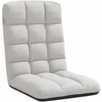 vidaXL Opvouwbare vloerstoel 71x51x62 cm stof wolkengrijs