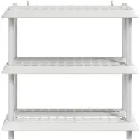vidaXL Plankenunit 3-laags 100 x 40 x 96 cm PP Wit