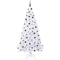 vidaXL Kunstkerstboom met 300 LED Wit 240 cm PVC en Staal