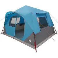 vidaXL Directe Tent 8-persoons Blauw Polyester en Staal