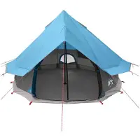 vidaXL Tipi Tent met dak Blauw 250 x 250 cm Polyester en Staal