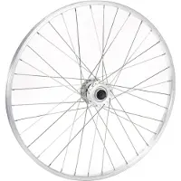 Contec voorvork, 26 inch, aluminium, zilverkleurig, met shim en Niro staalspaken, model 2.00, zilver