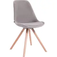 CLP Toulouse - Eetkamerstoel - Rond frame - Fluweel grijs natura