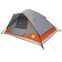 vidaXL Directe Tent Grijs en Oranje 305 x 215 x 140 cm