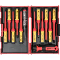 YATO YT-28295 VDE-schroevendraaierset 13 stuks sleuf PH PZ Torx verwisselbaar