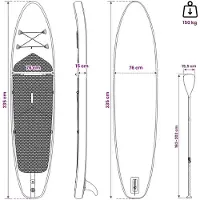 vidaXL Opblaasbare Stand Up Paddle Board HYDROS 335 x 76 x 15 cm voor