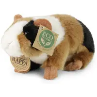 Rappa Knuffel Cavia 17 cm - realistische knuffel van recyclede PET flessen - bruin, wit