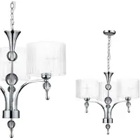 Azzardo Impress 3 Hanglamp Wit - Stijlvolle Verlichting voor Woonkamer