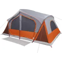 vidaXL Huisje Tent Grijs en Oranje 10-persoons Polyester en Staal