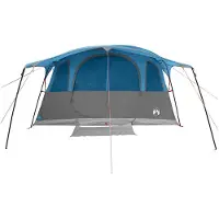 vidaXL Tunneltent 6-persoons Blauw Polyester en Staal