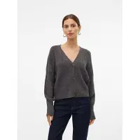 Vero Moda Gebreid vest 'VMLea' donkergrijs