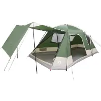 vidaXL Huisje Tent 12-persoons Groen Polyester en Staal