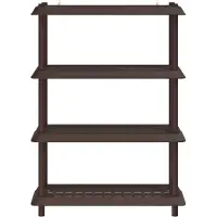 vidaXL Plankenunit 4-laags 100 x 40 x 136,5 cm PP Bruin