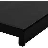 vidaXL - Raamdorpel - Zwart - met - houtnerf - 140 - x - 45 - x - 4,5 - cm - PVC
