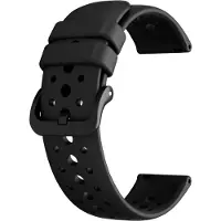 Maoo Ventura 2 - Smartwatch Bandje - Geschikt voor Ventura & Ventura 2 - Zwart met Gaatjes - 20mm