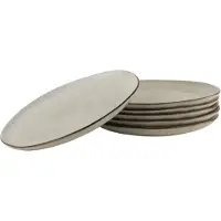 OTIX Dinerborden - Bordenset 6 Persoons - Beige - 26,5cm - Keramiek - LILY