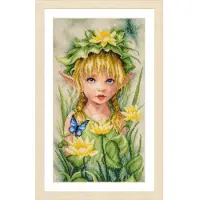 Lanarte Borduurpakket - Borduurset - Borduurpakket volwassenen - Telpakket kit - 22 x 38cm - Lily crowned Fairy - PN-0221118