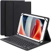 Cazy tablet Hoes met Toetsenbord geschikt voor Universal 9-11 inch - QWERTZ Bluetooth Keyboard Case - Zwart