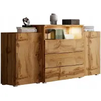 MINIO go for it MINIO, dressoir "KORFU III", 150 cm, kleur: Wotan eik