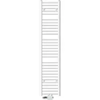 LuxeBath ECD Germany Badkamerradiator middenaansluiting 300 x 1800 mm wit recht met thermostaat en aansluitset universele hoek en rechte vorm wit - radiator handdoekverwarmer handdoekendroger