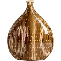 Light & Living Vaas Lorca - Bruin - 25x11x32cm - Hout - Modern - Bloemenvaas - Woondecoratie - Decoratieve vaas voor woonkamer of slaapkamer