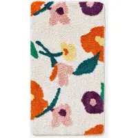 Bonprix Getufte badmat met kleurrijke bloemen wc-mat voor hangend toilet 45/50 cm