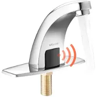 Vevor Aanraakloze wastafelkraan (verchroomd zilver) Automatische wastafelkraan (alleen koud water)