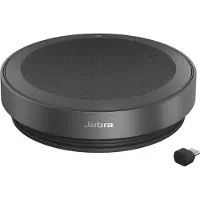 Jabra Speak2 75 UC Speakerphone – Draagbare Conference Speaker – Bluetooth & USB-C/USB-A – Incl. Link 380c Bluetooth-adapter – 32 uur batterij – Donkergrijs
