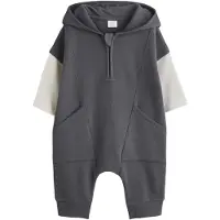 Next - Jongens - Rompertje met capuchon voor baby’s - Grijs