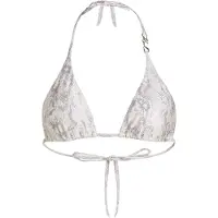 Karl Lagerfeld Bikinitop ' Triangel-Bikini-Oberteil ' grijs / wit