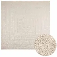 vidaXL Vloerkleed ZIZUR room binnen en buiten 240x240 cm jute look