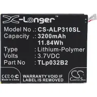 123accu Alcatel TLp032B2 accu (3200 mAh, huismerk)