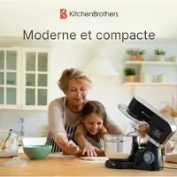 Kitchenbrothers Keukenmachine KB790 - Display en Timer - 6L - 1400W - Zwart