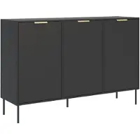 Selsey Vena - Dressoir met 3 deuren, Zwart, 150 cm