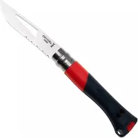 Opinel No. 09 Ocean 3262, Made For The Elements, Satin Stainless Steel, Red Polyamide, partially serrated zeilmes