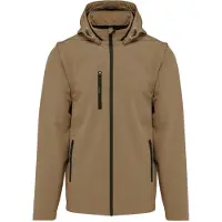 Kariban 3-laagse uniseks softshelljas met afneembare capuchon en mouwen K422