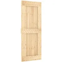 vidaXL - Schuifdeur - NARVIK - Naturel - en - Zwart - 80 - x - 210 - cm - (152,5 - cm)