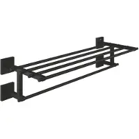 GROHE QuickFix Start Cube multi-handdoekrek - 600 mm - Met legplank - Matte Black