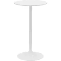 MODFU - Bartafel - Rond - Eigentijds - Voor Keuken Of Woonkamer - MDF En Staal - Wit - Ø60 x 102 cm