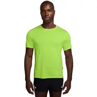 Nike Miler Breathe Trainingsshirt Felgroen Zilver