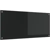 vidaXL Keukenachterwand Zwart 110 x 50 cm gehard glas