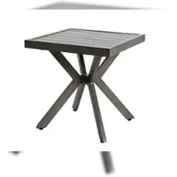 MODFU Buitentafel bijzettafel 45x45x47 cm aluminium, weerbestendig, donkergrijs