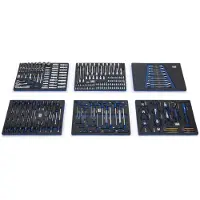HBM inlays met gereedschapset 245-delig, voor gereedschapswagen, blauw