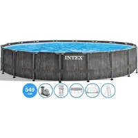 Intex Ø 549 x 122 cm Greywood Prism Frame zwembad set