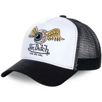 Von Dutch - Snapback Trucker Cap ART/WHI | One Size | Verstelbaar | Druksluiting - Zwart / Wit