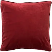 Dutch decor FINN - Kussenhoes 60x60 cm - velvet - effen kleur - Merlot - rood - met rits - zonder binnenkussen