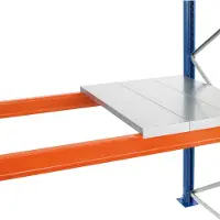 Schulte Lagertechnik stalen paneelniveau voor palletstellingen, dikte 1,5 mm, B 3300 x D 1100 mm, opgelegd, verzinkt