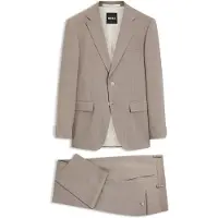 BOSS Tweedelig slim-fit pak van scheerwol Maat 102