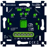 EcoDim Led duo tastdimmer 2x 0-200W | Fase Af- en Aansnijding (RLC) | ECO-DIM.19