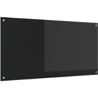 vidaXL Keukenachterwand Zwart 120 x 60 cm gehard glas